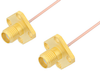 SMA Female 4 Hole Flange to SMA Female 4 Hole Flange Cable 12 Inch Length Using PE-047SR Coax - PE35118-12 - Pasternack