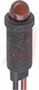 Indicator,Pnl-Mnt;LED;Red;0.250In.;T-1-3/4;12VDC;6In.Wire Lead;Snap;0.52In. - 70015784 - Allied Electronics, Inc.