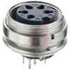 connector,circular din,female chassis socket,rear mount,pcb term,8 contact,ip40 - 70151571 - Allied Electronics, Inc.