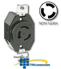Leviton 20 AMP, 125/250V, Non-Nema Single Flush Receptacle - 7310-B - TelephoneStuff.com