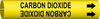 Brady Bradysnap-On B-915 Black on Yellow Plastic Snap-On Pipe Marker - 1/2 in Character Height - Printed Msg = CARBON DIOXIDE with Right Arrow - 4019-A - 754476-47461 - R. S. Hughes Company, Inc.