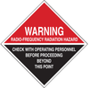 Brady B-401 Polystyrene Diamond Radiation Hazard Sign - 18 in Width x 18 in Height - 129343 - 754473-78413 - R. S. Hughes Company, Inc.