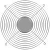 254mm Wire Form Fan Guard, Bright Nickel Chrome Finish - 8127 - Qualtek Electronics Corp.