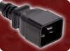 IEC-60320-C20 to IEC-60320-C19 LEFT ANGLE HOME // Power Cords // IEC/Jumper Power Cords // Universal - 3536.059S - Quail Electronics