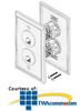 Express Cables 6 Conductor Dual Flush Jack, Ivory - C7138 - TelephoneStuff.com