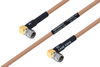 MIL-DTL-17 SMA Male Right Angle to SMA Male Right Angle Cable 36 Inch Length Using M17/128-RG400 Coax - PE3M0081-36 - Pasternack