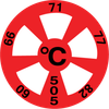 505-60-82 TEMPERATURE LABEL 60C-82C -- 505-60-82 - Image