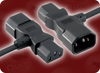 PIGGYBACK IEC-60320-C14/C13 to IEC-60320-C13 LEFT ANGLE HOME // Power Cords // IEC/Jumper Power Cords // Piggyback - 7000.016 - Quail Electronics