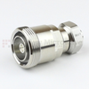 7/16 DIN Female (Jack) to 4.1/9.5 Mini DIN Male (Plug) Adapter IP67 Mated, Tri-Metal Plated Brass Body, 1.25 VSWR -- SM4419 - Image