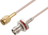 SMA Male to TNC Female Bulkhead Cable 24 Inch Length Using RG316 Coax - PE3W05224-24 - Pasternack