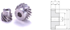 Metal Screw Gears (metric) - KAN2.5-15R - QTC METRIC GEARS