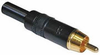 Neutrik RCA(m) w/Chuck Strain Relief,Gold Plate,Black Ring -- CA-NYS373BLK