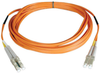 Duplex Multimode 50/125 Fiber Plenum Rated Patch Cable (LC/LC), 30M (100-ft.) -- N520-30M-P