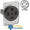 Leviton 3-Pole 4-Wire Grounding Flush Mount Receptacle -- 9460 - Image
