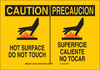 Brady B-555 Aluminum Rectangle Yellow Machine & Equipment Sign - 14 in Width x 10 in Height - Language English / Spanish - 125388 - 754473-73029 - R. S. Hughes Company, Inc.