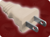 NEMA 1-15P BEIGE to IEC-60320-C7 BEIGE HOME // Power Cords // North American Power Cords // 2 Conductor Power Cords -- 1062.072BG - Image