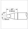 Metcal Smartheat Soldering Cartridge SSC-737A - Chisel Tip - 0.4 in Tip Length - 0.07 in Tip Width - SSC-737A - R. S. Hughes Company, Inc.
