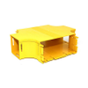 Fiber Raceway Reduction Cross Connector, 4x8, With Lid - FRCC4YL2 - Belden Inc.