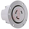 Outlet, Turnlok Flanged Outlet, 3 Wire Ground, 30A, 250V, NEMA: L6-30R, Gray - 70050643 - Allied Electronics, Inc.