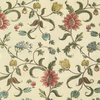 Floral Vine on Striae Ground Fabric - K-Luxor - Regal Fabrics, Inc.