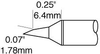 Metcal Smartheat Soldering Cartridge STTC-847P-PK - Bevel Tip - 0.25 in Tip Length - 0.07 in Tip Width - METCAL STTC-847P-PK - R. S. Hughes Company, Inc.