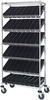 Cart W/ Bin, 7Shelves, 48Bins, Blk; No. Of Bins Quantum Storage - 44AC5731 - Newark, An Avnet Company