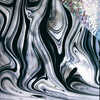 Black/Clear Baroque, Iridescent Glass -- I/BR/400 - Image