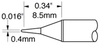 OKi STTC-145P Conical Tip 0.4 mm x 8.5 mm - STTC-145P - Ellsworth Adhesives