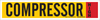 Brady B-946 Black / Red on Yellow Vinyl Self-Adhesive Pipe Marker - 4 in Height - 24 in Length - Printed Msg = COMPRESSOR - 90341 - 754476-90341 - R. S. Hughes Company, Inc.