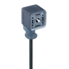 GAN - Molded Female Cordset, Form A, Contacts: 2+2PE, with YE LED, 24 V | 6 A, IP67; PVC Black, 3x0.50mm² (20AWG) - GAN22LU-L14-212 - Belden Inc.