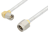 SMA Male to SMA Male Right Angle Cable 6 Inch Length Using PE-SR402FL Coax, RoHS - PE3483LF-6 - Pasternack