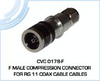 F Male Compression Connector for RG11 Coax Cables - CVC 0178-F - Visual Sound, Inc.