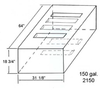150 Gallon Marine Holding Tank - S-H2150 - Plastic-Mart
