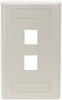 2-Port Office White Single-Gang Keystone Wallplate - WPT462 - Black Box
