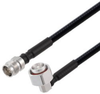Low PIM 2.2-5 Female to RA N Male Cable 1/4 inch Superflexible Coax in 150 CM - FMCA2376-150CM - Fairview Microwave Inc.