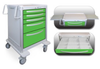 5 Drawer Medium Lightweight Aluminum Treatment Cart -- UMGKA-33369-SPG.