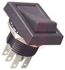 Switch, Rocker; DPDT; 3 A; On-None-On; Black; Quick Connect; Panel Mount - 70155996 - Allied Electronics, Inc.