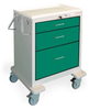 3 Drawer Short Steel Anesthesia Cart -- USGKU-4612-FWG - Image