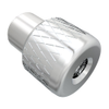 Captive Nut, M5 X 0.8, Thru Hole, Steel Ferrule, Aluminum Knob, Bright -- N7-32-10 - Image