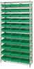 Open Wire Shelving, 12Shelves, 33Bin/grn; Shelving Unit Type Quantum Storage - 44AC8087 - Newark, An Avnet Company