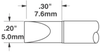 OKi STTC-117 Chisel Solder Tip 5 mm x 7.6 mm - STTC-117 - Ellsworth Adhesives