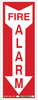 Brady B-302 Polyester Rectangle Red Fire Alarm Sign - 5 in Width x 14 in Height - Laminated - TEXT: FIRE ALARM - 90366 - 754476-90366 - R. S. Hughes Company, Inc.