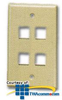 ICC Flush Mount 4-Outlet Modular Faceplate - ICC-FACE4 - TelephoneStuff.com
