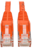 Cat6 Gigabit Snagless Molded UTP Patch Cable (RJ45 M/M), Orange, 15 ft. -- N201-015-OR