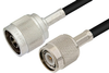 N Male to TNC Male Cable 36 Inch Length Using RG8X Coax - PE37357-36 - Pasternack