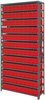 Open Shelving, 13Shelves, 108Bins, Red; Shelving Unit Type Quantum Storage - 44AC8875 - Newark, An Avnet Company