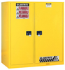 Justrite Sure-Grip EX 110 gal Yellow Hazardous Material Storage Cabinet - 59 in Width - 65 in Height - Floor Standing - 697841-11515 - 697841-11515 - R. S. Hughes Company, Inc.