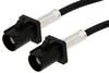 Black FAKRA Plug to FAKRA Plug Cable 24 Inch Length Using PE-C100-LSZH Coax - PE38747A-24 - Pasternack