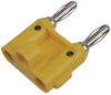 Banana Plug, 15A, Screw, Yellow; Gender Pomona - 70B1828 - Newark, An Avnet Company