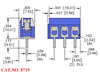 Modular Terminal Block, Horizontal, 3 Position - 8719 - Keystone Electronics Corp.